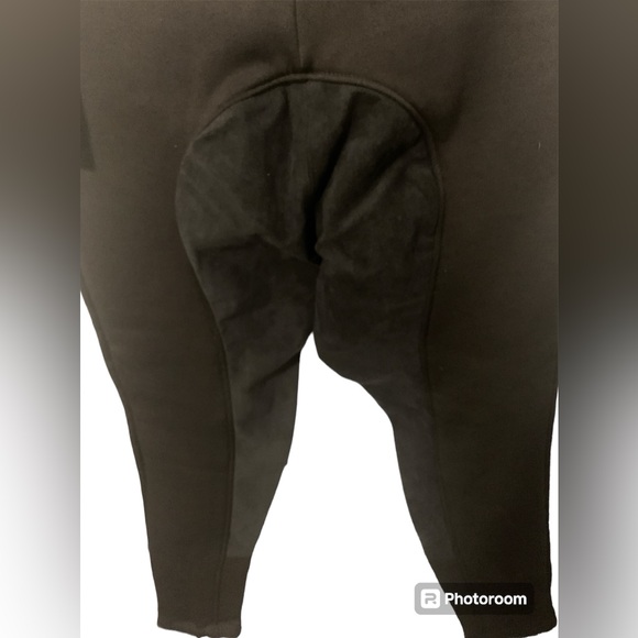 Tuffrider JPC Equestrian stretch full uni fleece seat black pull on drawstring - Picture 2 of 9